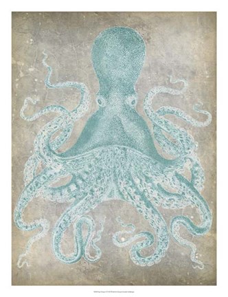 Spa Octopus I Fine-Art Print by Jennifer Goldberger at UrbanLoftArt.com